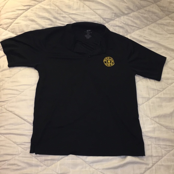 New Mens Black Golds Gym Cool Dry Polo 